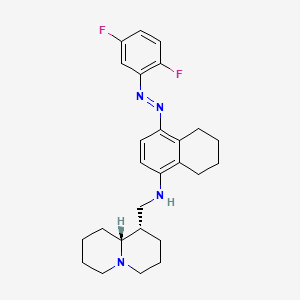 2H-Quinolizine-1-methanamine, N-(4-((2,5-difluorophenyl)azo)-5,6,7,8-tetrahydro-1-naphthalenyl)octahydro-, (1R-trans)-