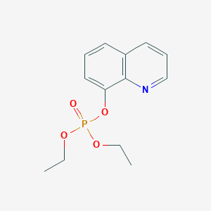 molecular formula C13H16NO4P B12710951 Phosphoric acid, diethyl 8-quinolinyl ester CAS No. 6854-01-9