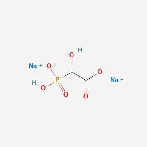 molecular formula C2H3Na2O6P B12710952 disodium;2-hydroxy-2-[hydroxy(oxido)phosphoryl]acetate CAS No. 128192-25-6