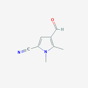 molecular formula C8H8N2O B1271096 4-Formyl-1,5-dimethyl-1H-pyrrole-2-carbonitrile CAS No. 565191-91-5