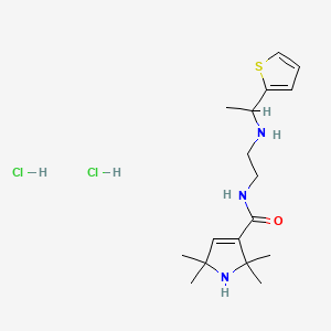 1H-Pyrrole-3-carboxamide, 2,5-dihydro-2,2,5,5-tetramethyl-N-(2-((1-(2-thienyl)ethyl)amino)ethyl)-, dihydrochloride