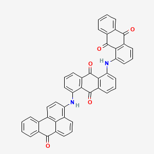 molecular formula C45H24N2O5 B12710987 1-((9,10-Dihydro-9,10-dioxo-1-anthryl)amino)-5-((7-oxo-7Hbenz(de)-3-anthryl)amino)anthraquinone CAS No. 85153-41-9