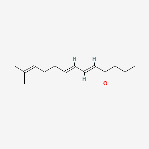 molecular formula C15H24O B12710991 8,12-Dimethyltrideca-5,7,11-trien-4-one CAS No. 65562-82-5