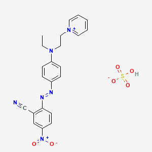 1-(2-((4-((2-Cyano-4-nitrophenyl)azo)phenyl)ethylamino)ethyl)pyridinium hydrogen sulphate