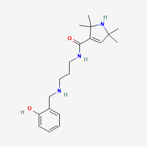 1H-Pyrrole-3-carboxamide, 2,5-dihydro-N-(3-(((2-hydroxyphenyl)methyl)amino)propyl)-2,2,5,5-tetramethyl-