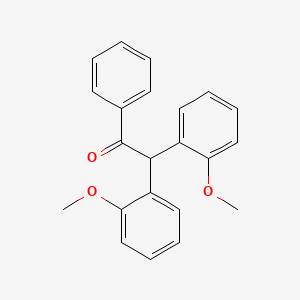 molecular formula C22H20O3 B12711019 Ethanone, 2,2-bis(2-methoxyphenyl)-1-phenyl- CAS No. 112128-17-3