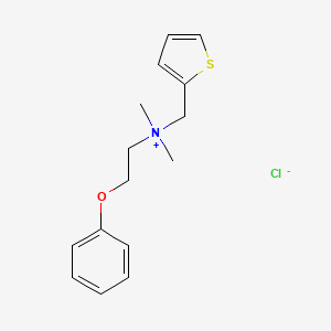 molecular formula C15H20ClNOS B12711056 Dimethyl(2-phenoxyethyl)(2-thienylmethyl)ammonium chloride CAS No. 93942-37-1