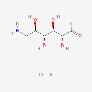 molecular formula C6H14ClNO5 B12711083 6-Amino-6-deoxy-D-allose hydrochloride CAS No. 76054-78-9