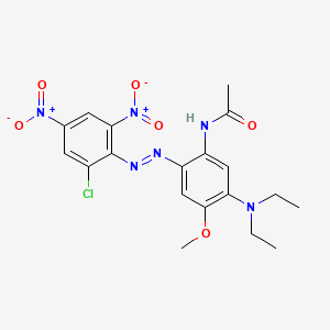 molecular formula C19H21ClN6O6 B12711123 N-(2-((2-Chloro-4,6-dinitrophenyl)azo)-5-(diethylamino)-4-methoxyphenyl)acetamide CAS No. 79295-99-1