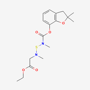 Glycine, N-(((((2,3-dihydro-2,2-dimethyl-7-benzofuranyl)oxy)carbonyl)methylamino)thio)-N-methyl-, ethyl ester