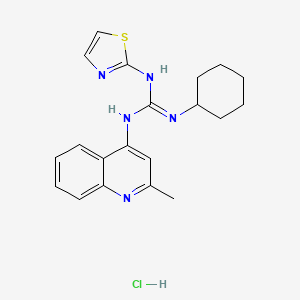 N-Cyclohexyl-N'-(2-methyl-4-quinolineyl)-N''-thiazol-2-ylguanidinemonohydrochloride