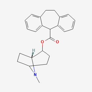 1-alpha-H,5-alpha-H-Tropan-2-alpha-ol, 10,11-dihydro-5H-dibenzo(a,d)cycloheptene-5-carboxylate (ester), (+)-