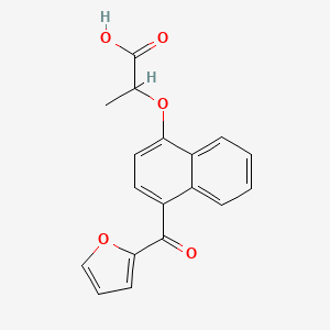 2-((4-(2-Furanylcarbonyl)-1-naphthalenyl)oxy)propanoic acid