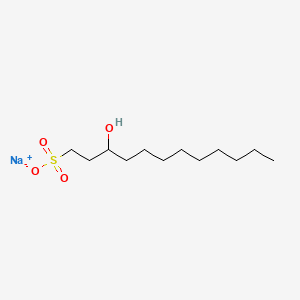 molecular formula C12H25NaO4S B12711241 1-Dodecanesulfonic acid, 3-hydroxy-, monosodium salt CAS No. 13502-28-8