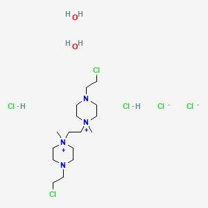 Piperazinium, 1,1'-ethylenebis(4-(2-chloroethyl)-1-methyl-, dichloride, dihydrochloride, dihydrate