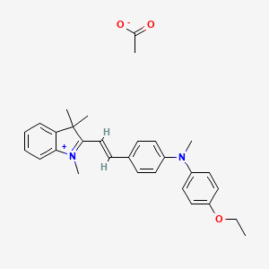 2-(2-(4-((4-Ethoxyphenyl)methylamino)phenyl)vinyl)-1,3,3-trimethyl-3H-indolium acetate