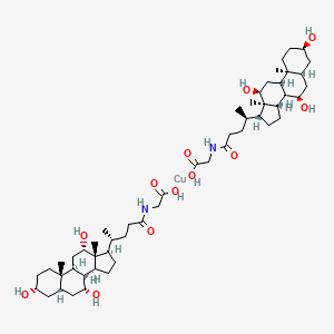 Bis(N-((3alpha,5beta,7alpha,12alpha)-3,7,12-trihydroxy-24-oxocholan-24-yl)glycinato)copper