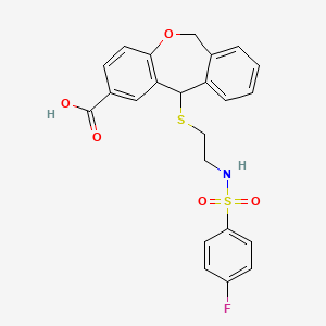 Dibenz(b,e)oxepin-2-carboxylic acid, 6,11-dihydro-11-((2-(((4-fluorophenyl)sulfonyl)amino)ethyl)thio)-