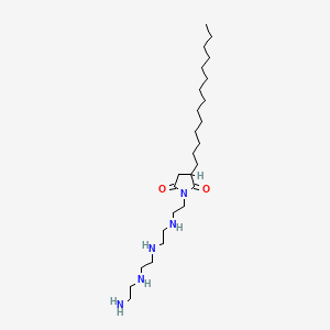 molecular formula C26H53N5O2 B12711303 1-[2-[[2-[[2-[(2-Aminoethyl)amino]ethyl]amino]ethyl]amino]ethyl]-3-tetradecylpyrrolidine-2,5-dione CAS No. 50857-48-2