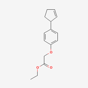 Acetic acid, 4-(2-cyclopentenyl)phenoxy-, ethyl ester