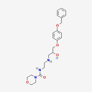 molecular formula C23H31N3O5 B12711333 N-[2-[[2-Hydroxy-3-[4-(phenylmethoxy)phenoxy]propyl]amino]ethyl]morpholine-4-carboxamide CAS No. 69630-21-3