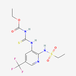 Carbamic acid, (((2-((ethylsulfonyl)amino)-5-(trifluoromethyl)-3-pyridinyl)amino)thioxomethyl)-, ethyl ester