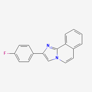 molecular formula C17H11FN2 B12711424 2-(4-Fluorophenyl)imidazo(2,1-a)isoquinoline CAS No. 61001-09-0