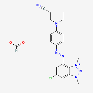 6-Chloro-4-((4-((2-cyanoethyl)ethylamino)phenyl)azo)-1,3-dimethyl-1H-benzotriazolium formate