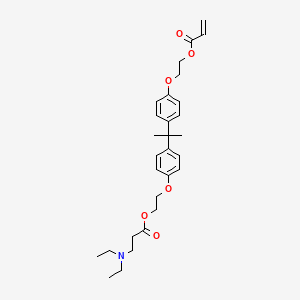 molecular formula C29H39NO6 B12711454 2-(4-(1-Methyl-1-(4-(2-((1-oxoallyl)oxy)ethoxy)phenyl)ethyl)phenoxy)ethyl N,N-diethyl-beta-alaninate CAS No. 84864-53-9