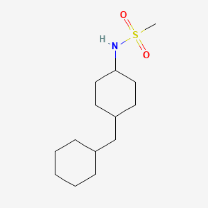 molecular formula C14H27NO2S B12711461 Methanesulfonamide, N-(4-(cyclohexylmethyl)-1-cyclohexyl)- CAS No. 102280-89-7