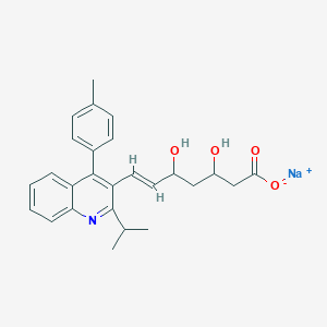 molecular formula C26H28NNaO4 B12711471 6-Heptenoic acid, 3,5-dihydroxy-7-(2-(1-methylethyl)-4-(4-methylphenyl)-3-quinolinyl)-, monosodium salt CAS No. 121661-26-5