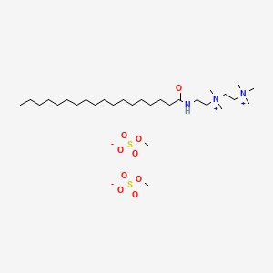 molecular formula C29H65N3O9S2 B12711583 Dimethyl(2-(stearoylamino)ethyl)(2-(trimethylammonio)ethyl)ammonium dimethyl bis(sulphate) CAS No. 93857-16-0