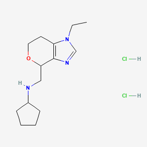 Pyrano(3,4-d)imidazole, 1(or 3),4,6,7-tetrahydro-4-((cyclopentylamino)methyl)-1-ethyl-, dihydrochloride