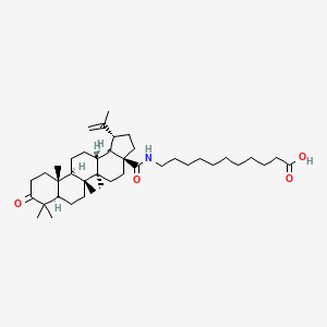 molecular formula C41H67NO4 B12711610 N-(3alpha-Oxolup-20(29)-en-28-oyl)-11-aminoundecanoic acid CAS No. 150840-33-8