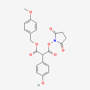 4-Methoxybenzyl (((2,5-dioxo-1-pyrrolidinyl)oxy)carbonyl)(4-hydroxyphenyl)acetate