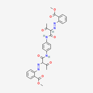 Dimethyl 2,2'-[1,4-phenylenebis[imino(1-acetyl-2-oxo-2,1-ethanediyl)azo]]bisbenzoate