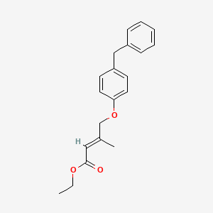 2-Butenoic acid, 3-methyl-4-(4-(phenylmethyl)phenoxy)-, ethyl ester