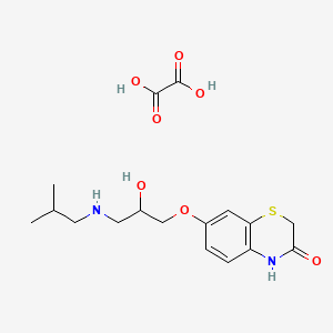 7-[2-hydroxy-3-(2-methylpropylamino)propoxy]-4H-1,4-benzothiazin-3-one;oxalic acid