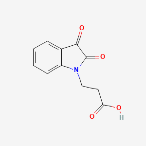 molecular formula C11H9NO4 B1271185 3-(2,3-二氧代-2,3-二氢-吲哚-1-基)-丙酸 CAS No. 81250-90-0