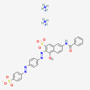 Diammonium 7-benzamido-4-hydroxy-3-((4-((4-sulphonatophenyl)azo)phenyl)azo)naphthalene-2-sulphonate