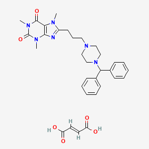 8-[3-(4-benzhydrylpiperazin-1-yl)propyl]-1,3,7-trimethylpurine-2,6-dione;(E)-but-2-enedioic acid