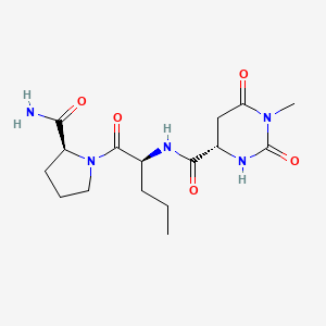 L-Prolinamide, N-((hexahydro-1-methyl-2,6-dioxo-4-pyrimidinyl)carbonyl)-L-norvalyl-, (S)-, hemihydrate