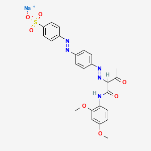 Sodium 4-((4-((1-(((2,4-dimethoxyphenyl)amino)carbonyl)-2-oxopropyl)azo)phenyl)azo)benzenesulphonate