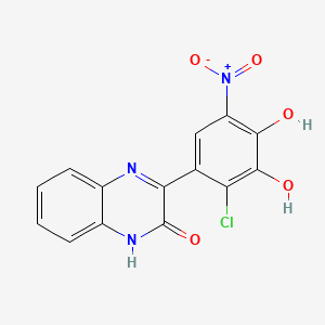 3-(2-Chloro-3,4-dihydroxy-5-nitrophenyl)-2(1H)-quinoxalinone