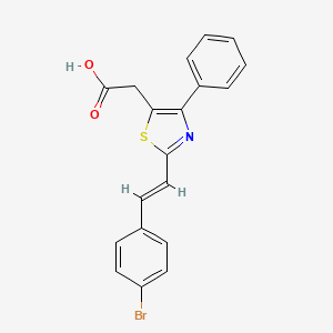 2-(2-(4-Bromophenyl)ethenyl)-4-phenyl-5-thiazoleacetic acid