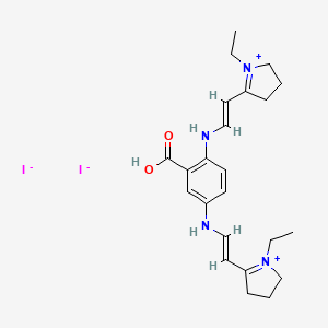 5,5'-((2-Carboxy-p-phenylene)bis(iminovinylene))bis(1-ethyl-3,4-dihydro-2H-pyrrolium) diiodide