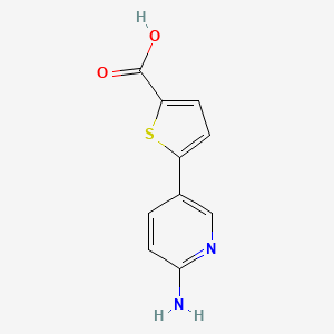 molecular formula C10H8N2O2S B1271214 5-(6-氨基吡啶-3-基)噻吩-2-羧酸 CAS No. 872838-44-3
