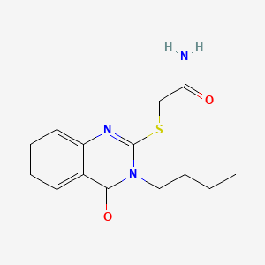 Acetamide, 2-((3,4-dihydro-3-butyl-4-oxo-2-quinazolinyl)thio)-