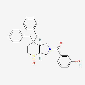 Thiopyrano(2,3-c)pyrrole, octahydro-4,4-diphenyl-6-((2-methoxyphenyl)acetyl)-, 1-oxide, (1-alpha,4a-beta,7a-beta)-(+-)-