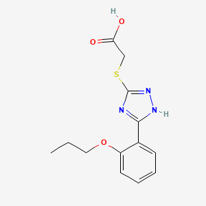 molecular formula C13H15N3O3S B1271220 {[5-(2-丙氧基苯基)-4H-1,2,4-三唑-3-基]硫}乙酸 CAS No. 50616-43-8